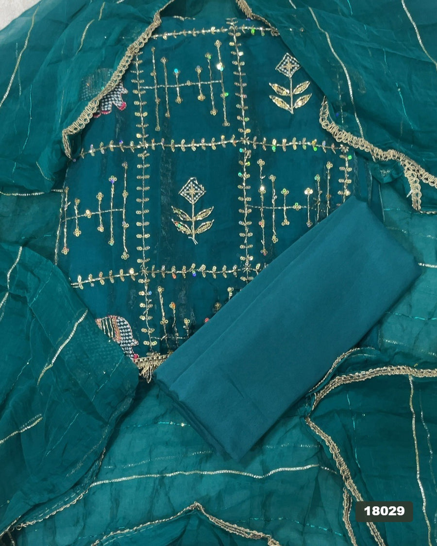 Silk Embroidery Suit Set