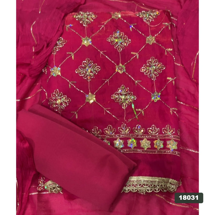 Silk Embroidery Suit Set