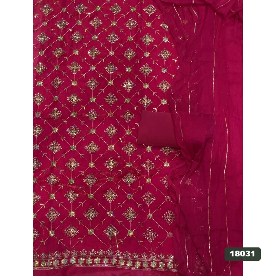 Silk Embroidery Suit Set