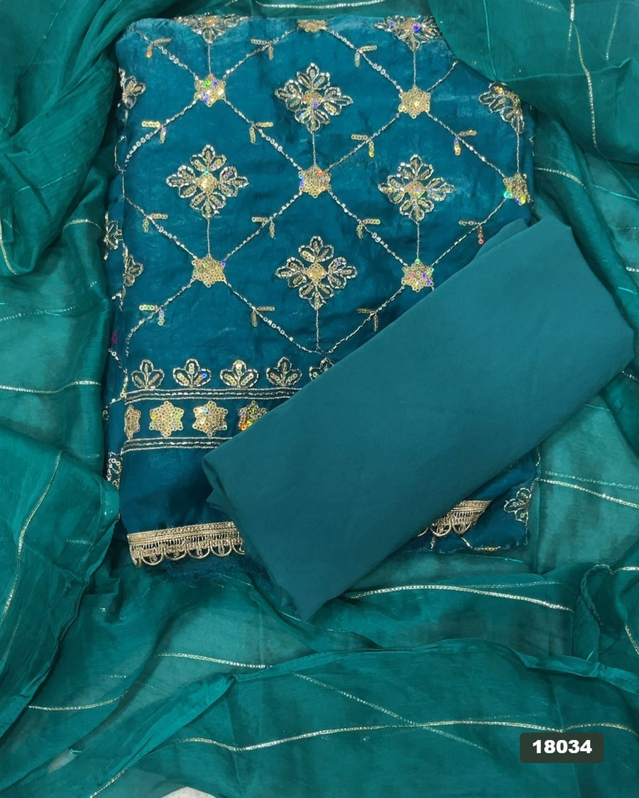 Silk Embroidery Suit Set