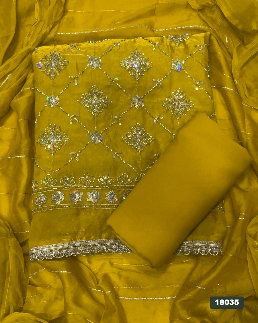 Silk Embroidery Suit Set