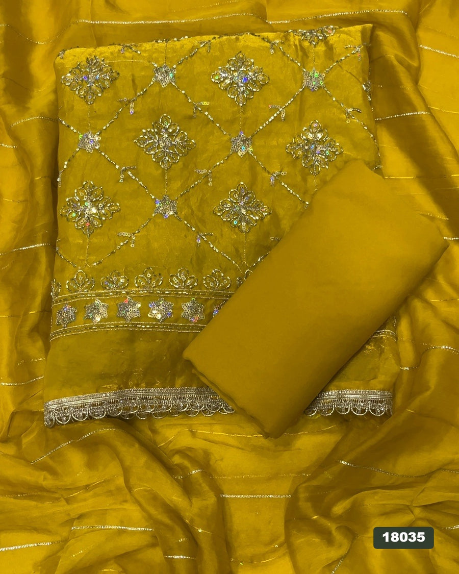 Silk Embroidery Suit Set