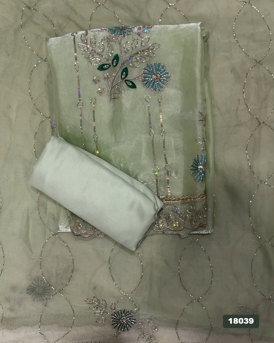 Silk Embroidery Suit Set