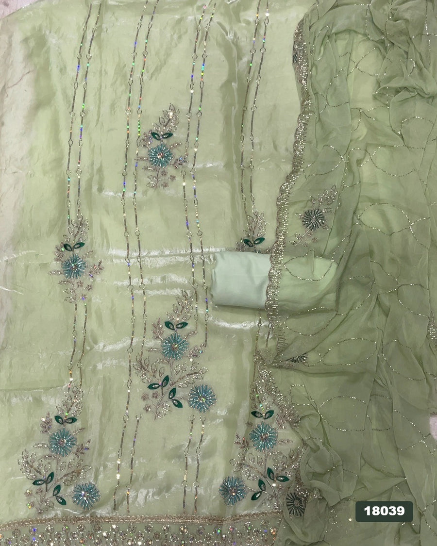 Silk Embroidery Suit Set