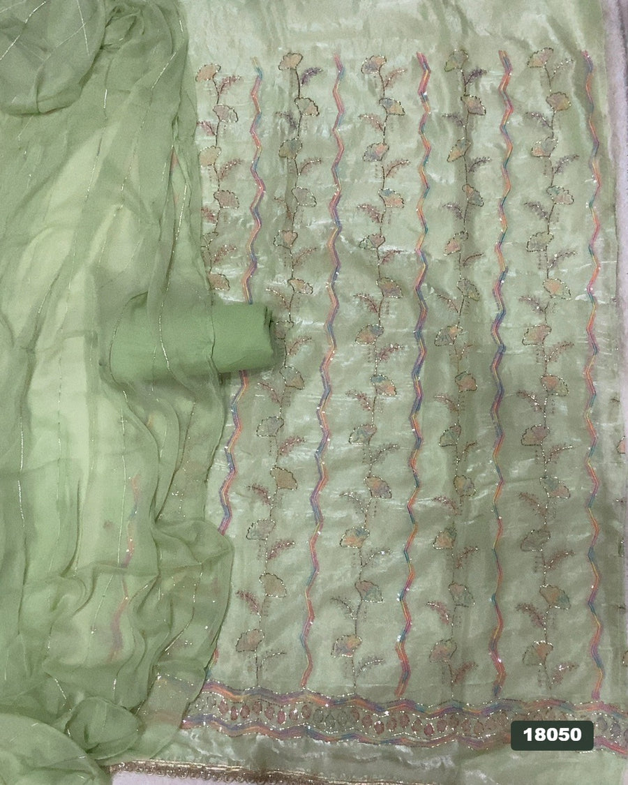 Silk Embroidery Suit Set