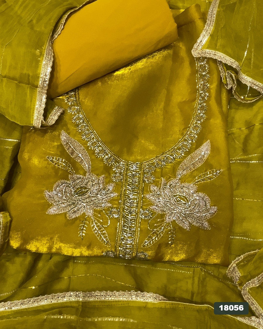 Silk Embroidery Suit Set