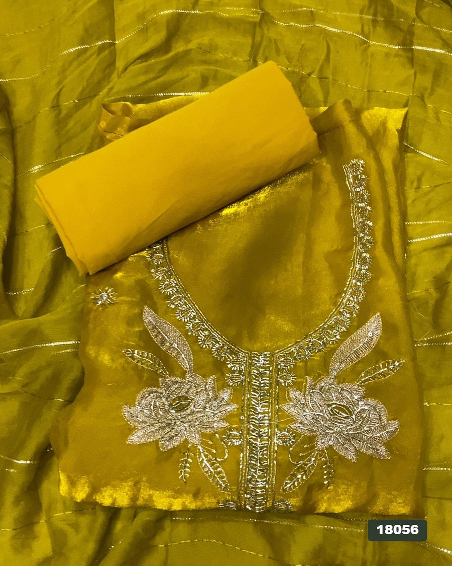 Silk Embroidery Suit Set
