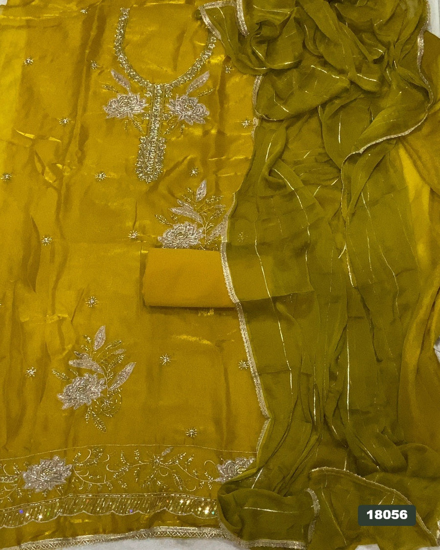 Silk Embroidery Suit Set