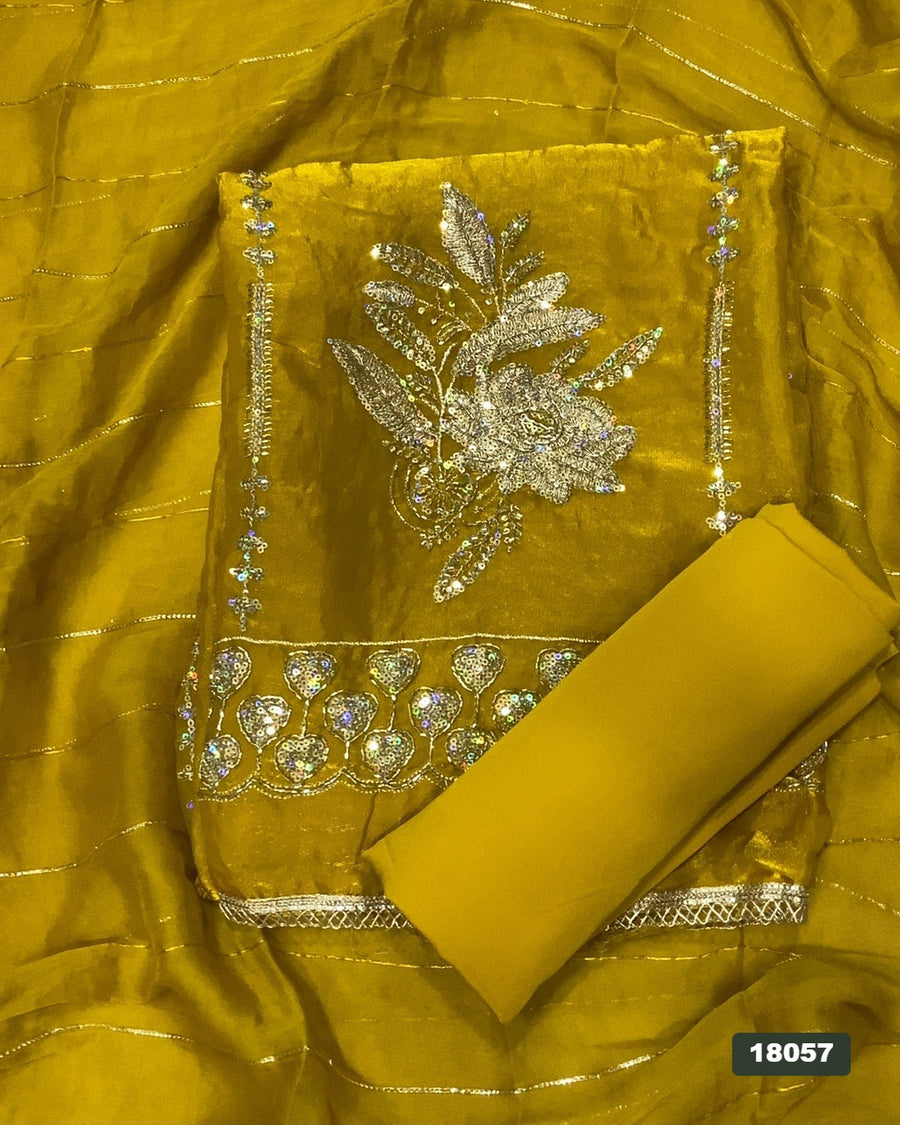 Silk Embroidery Suit Set
