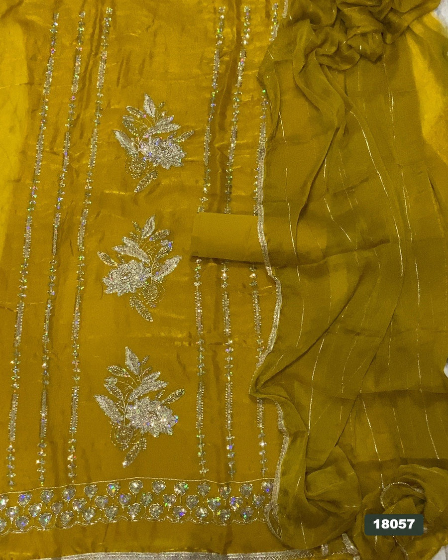 Silk Embroidery Suit Set