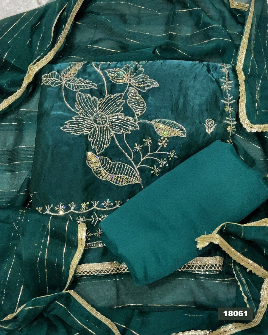 Silk Embroidery Suit Set