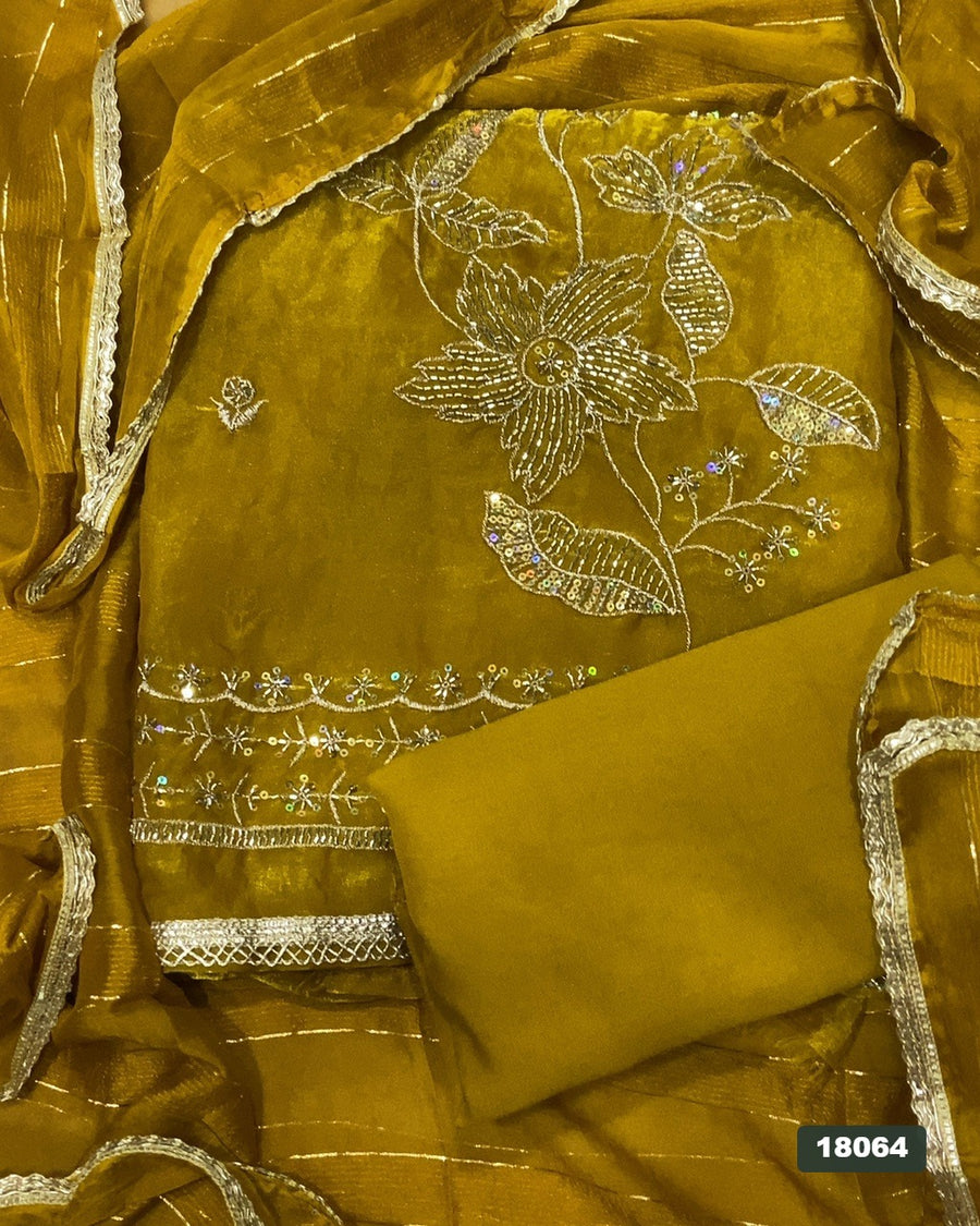 Silk Embroidery Suit Set