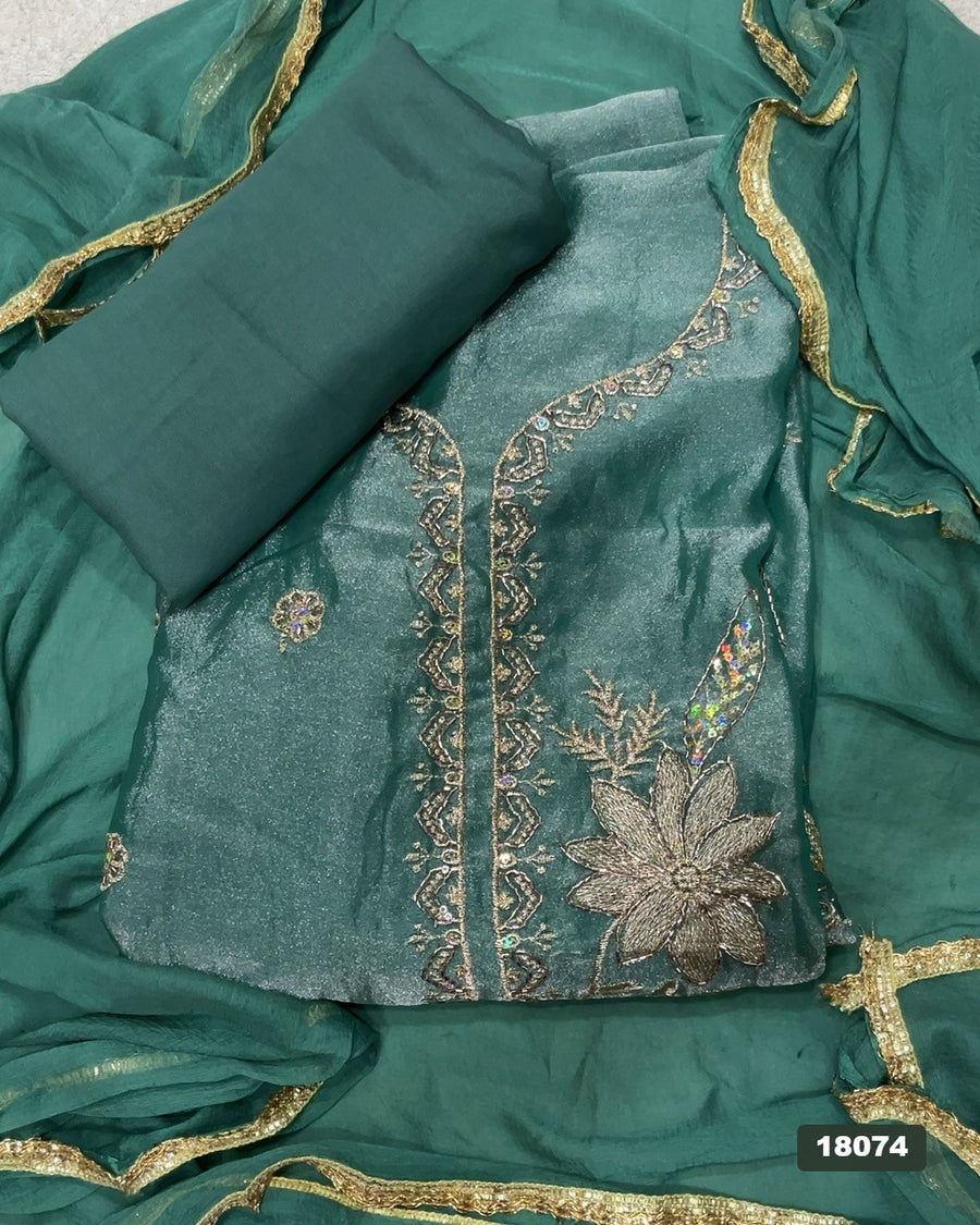 Silk Embroidery Suit Set