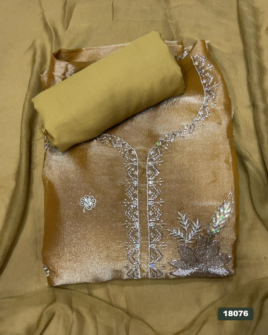 Silk Embroidery Suit Set