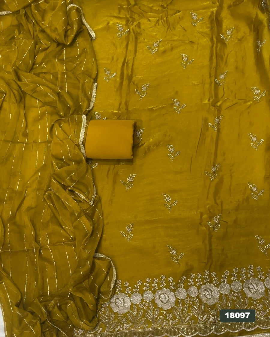 Silk Embroidery Suit Set