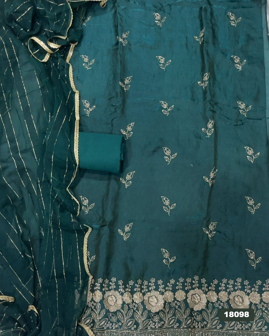 Silk Embroidery Suit Set