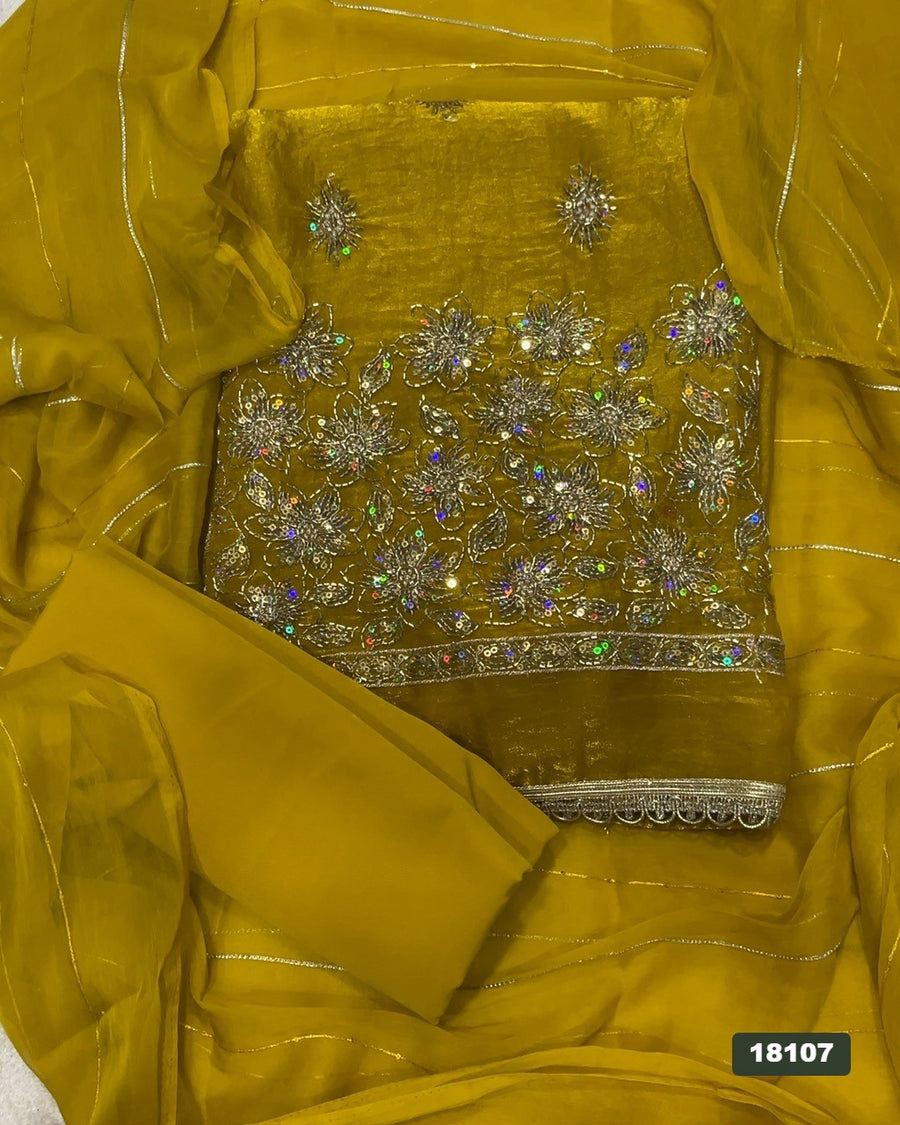 Silk Embroidery Suit Set