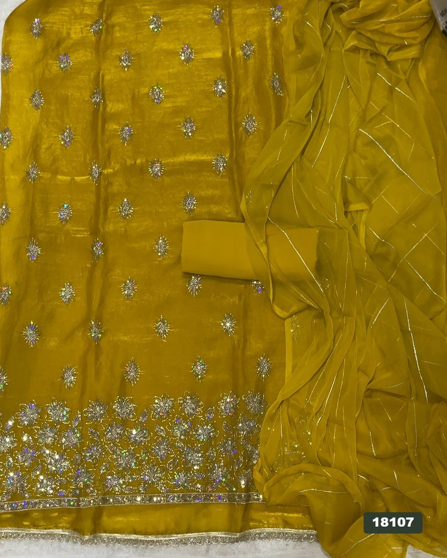 Silk Embroidery Suit Set