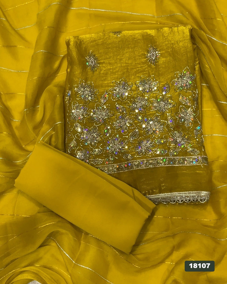 Silk Embroidery Suit Set