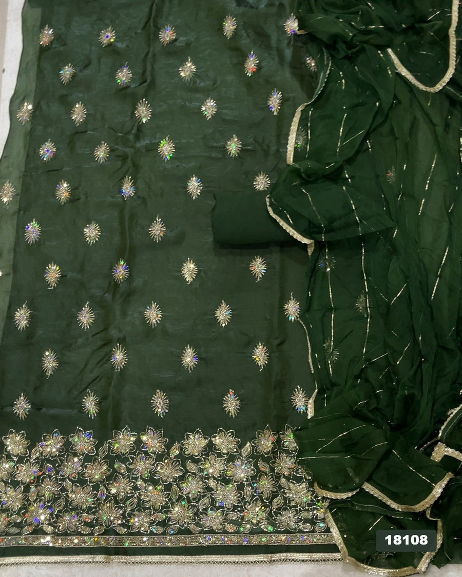 Silk Embroidery Suit Set