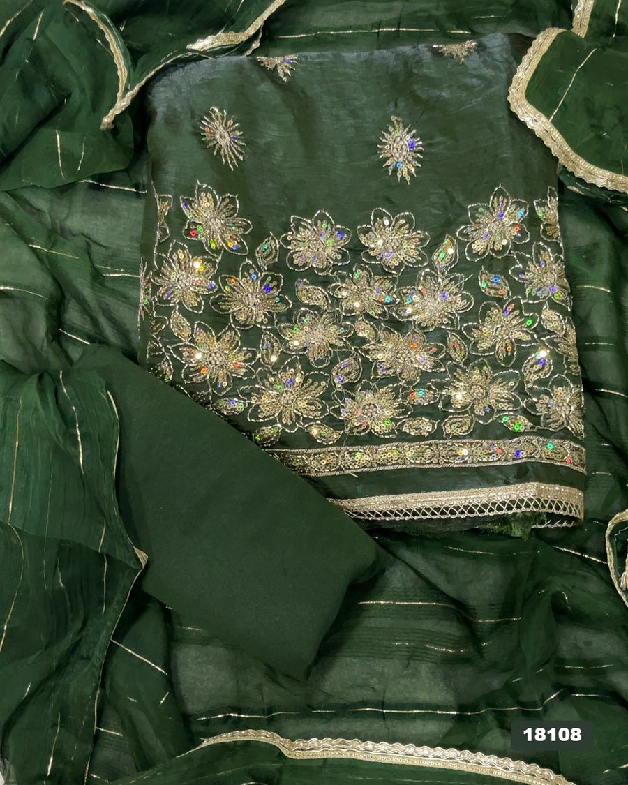 Silk Embroidery Suit Set