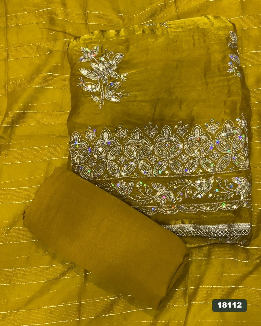 Silk Embroidery Suit Set
