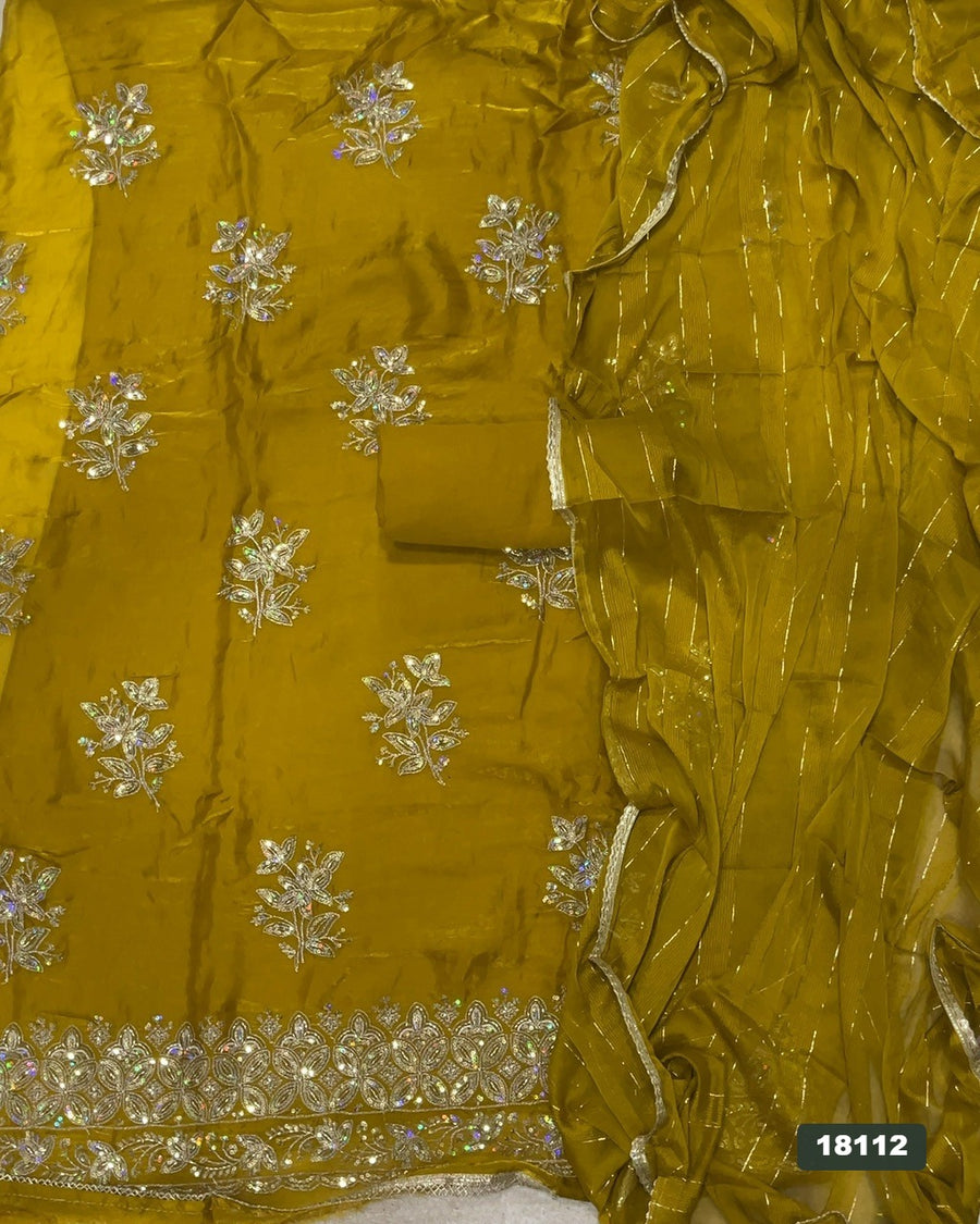 Silk Embroidery Suit Set