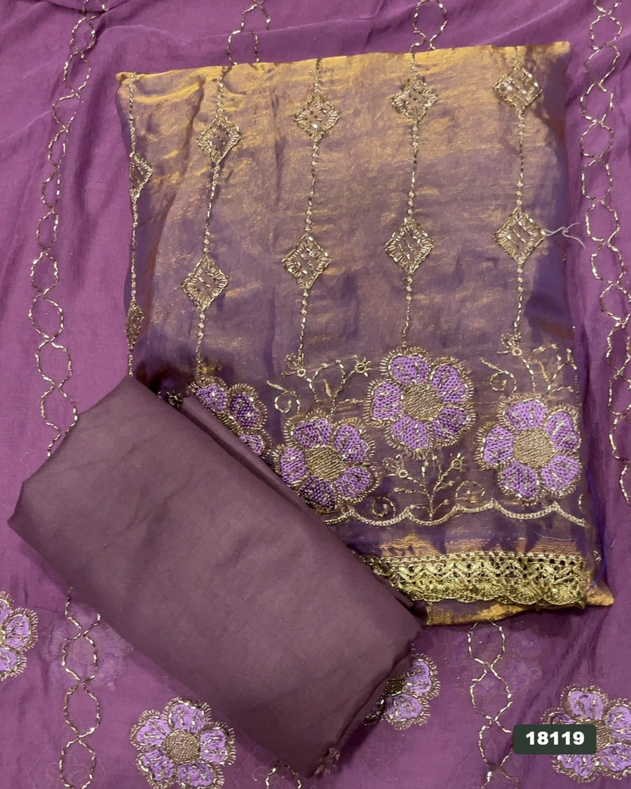 Skylon Silk Embroidery Suit Set