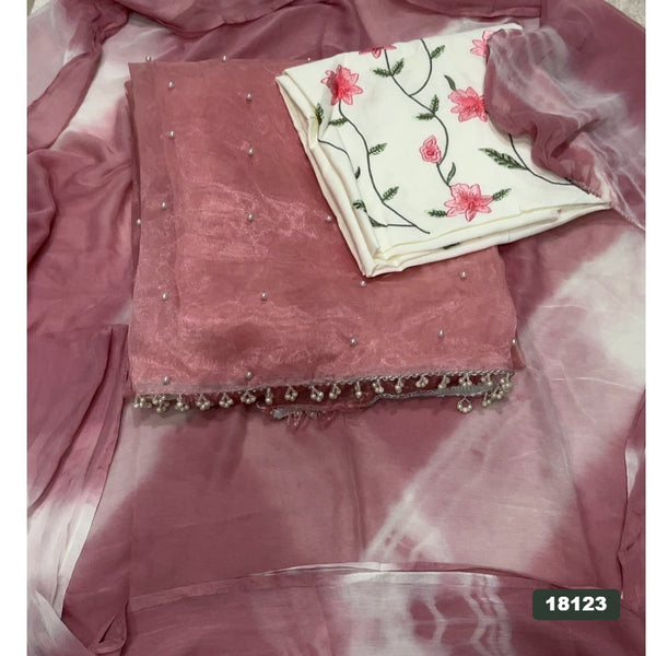 Silk Embroidery Suit Set