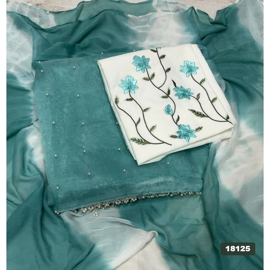 Silk Embroidery Suit Set