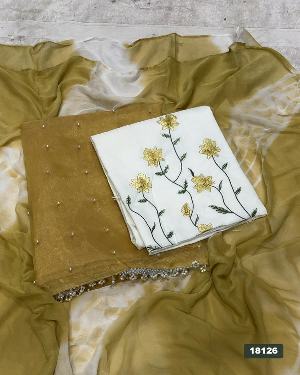 Silk Embroidery Suit Set