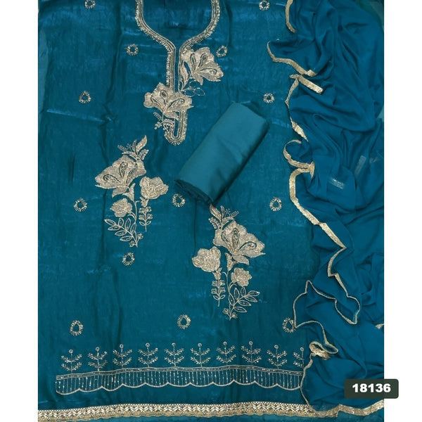 Silk Embroidery Suit Set