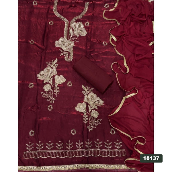 Silk Silk Embroidery Suit Set