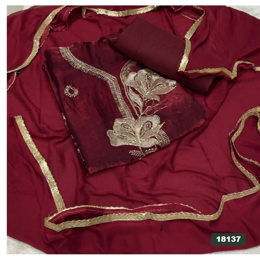 Silk Silk Embroidery Suit Set
