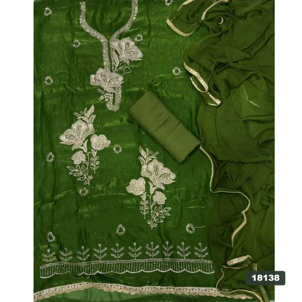 Silk Embroidery Suit Set