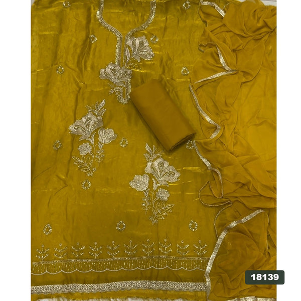 Silk Embroidery Suit Set