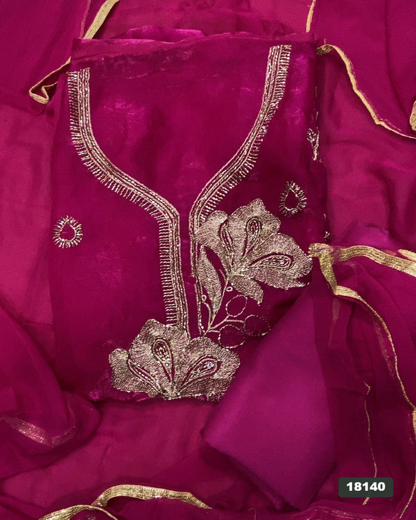 Silk Embroidery Suit Set