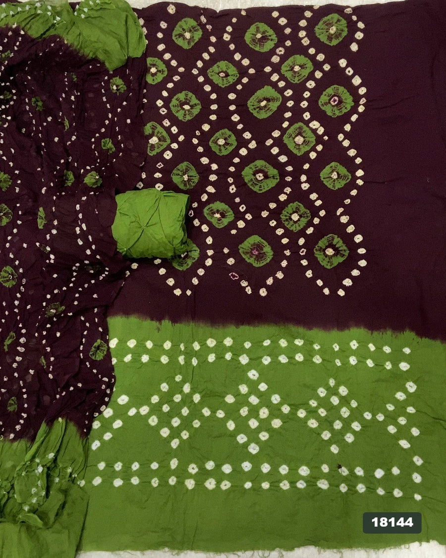 Pure Bandhej Cambric Cotton Suit Set