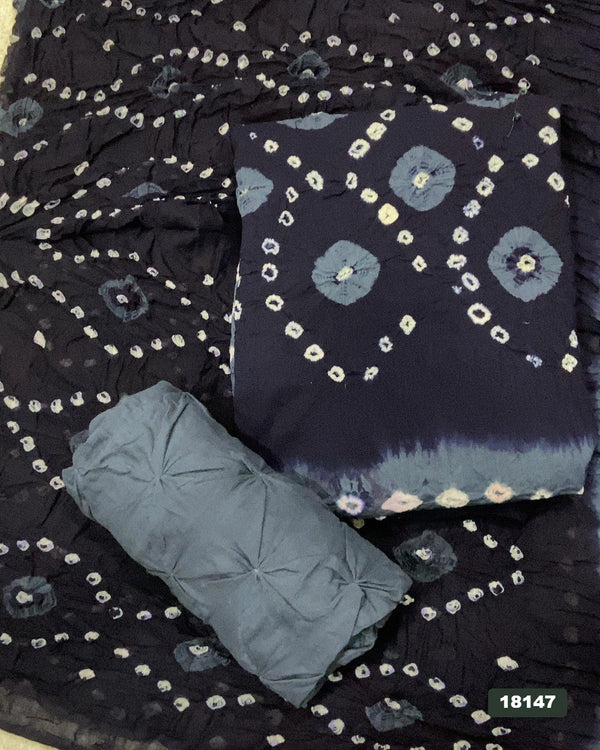 Pure Bandhej Cambric Cotton Suit Set