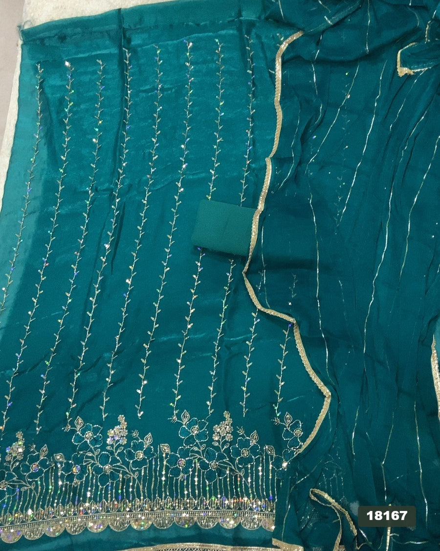 Silk Embroidery Suit Set
