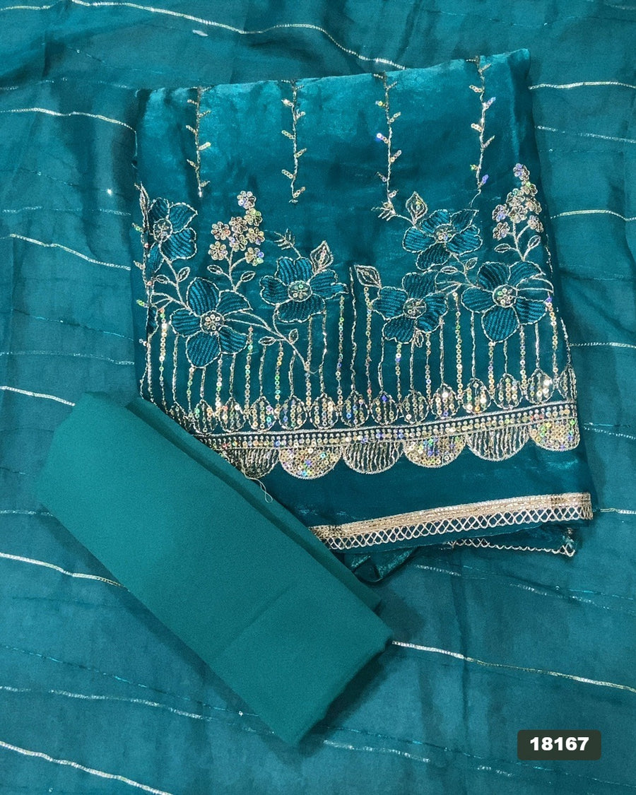Silk Embroidery Suit Set