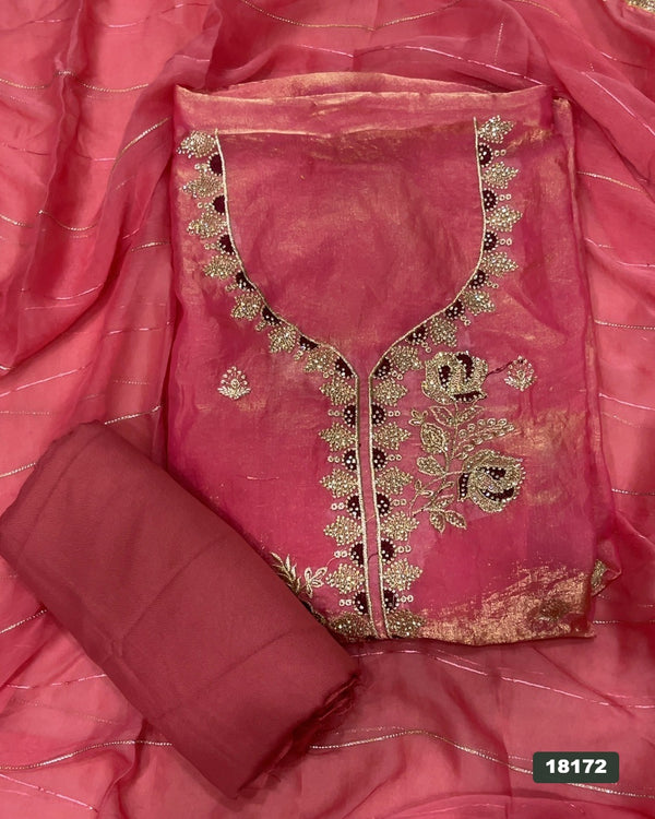 Silk Embroidery Suit Set