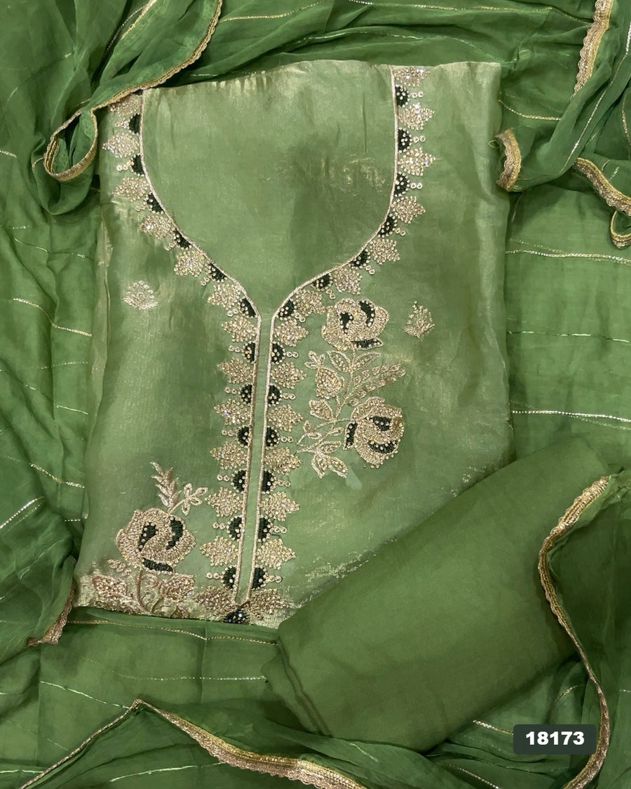 Silk Embroidery Suit Set