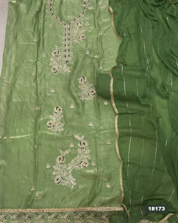 Silk Embroidery Suit Set