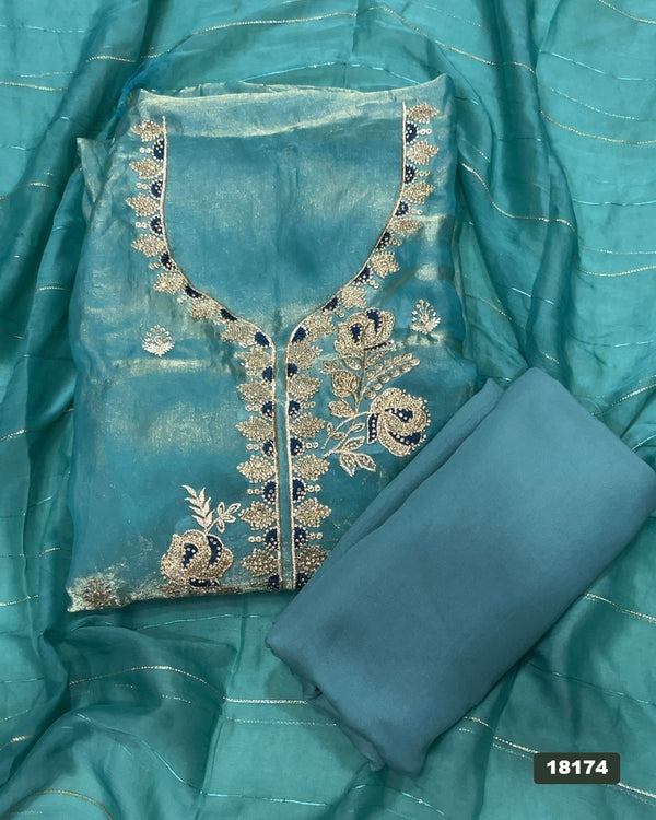 Silk Embroidery Suit Set