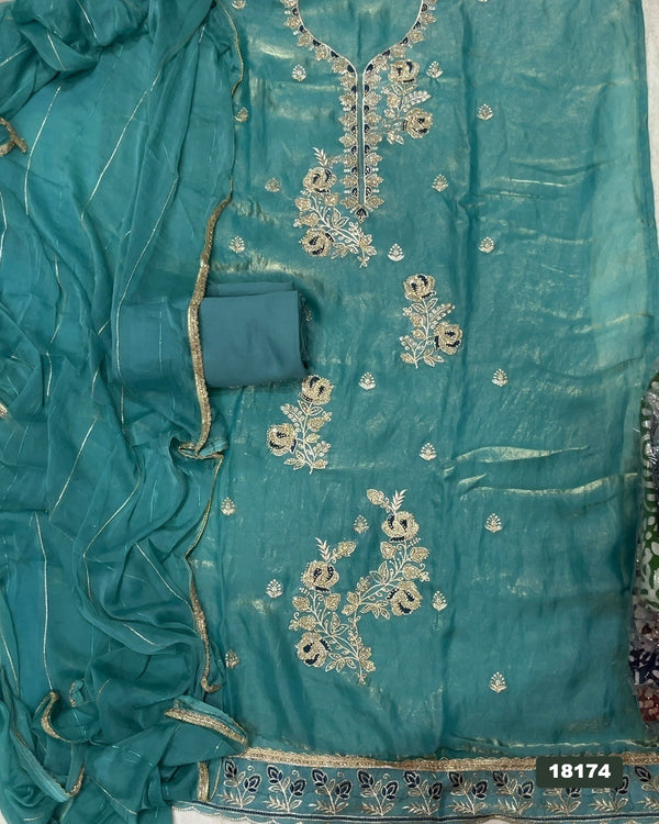 Silk Embroidery Suit Set