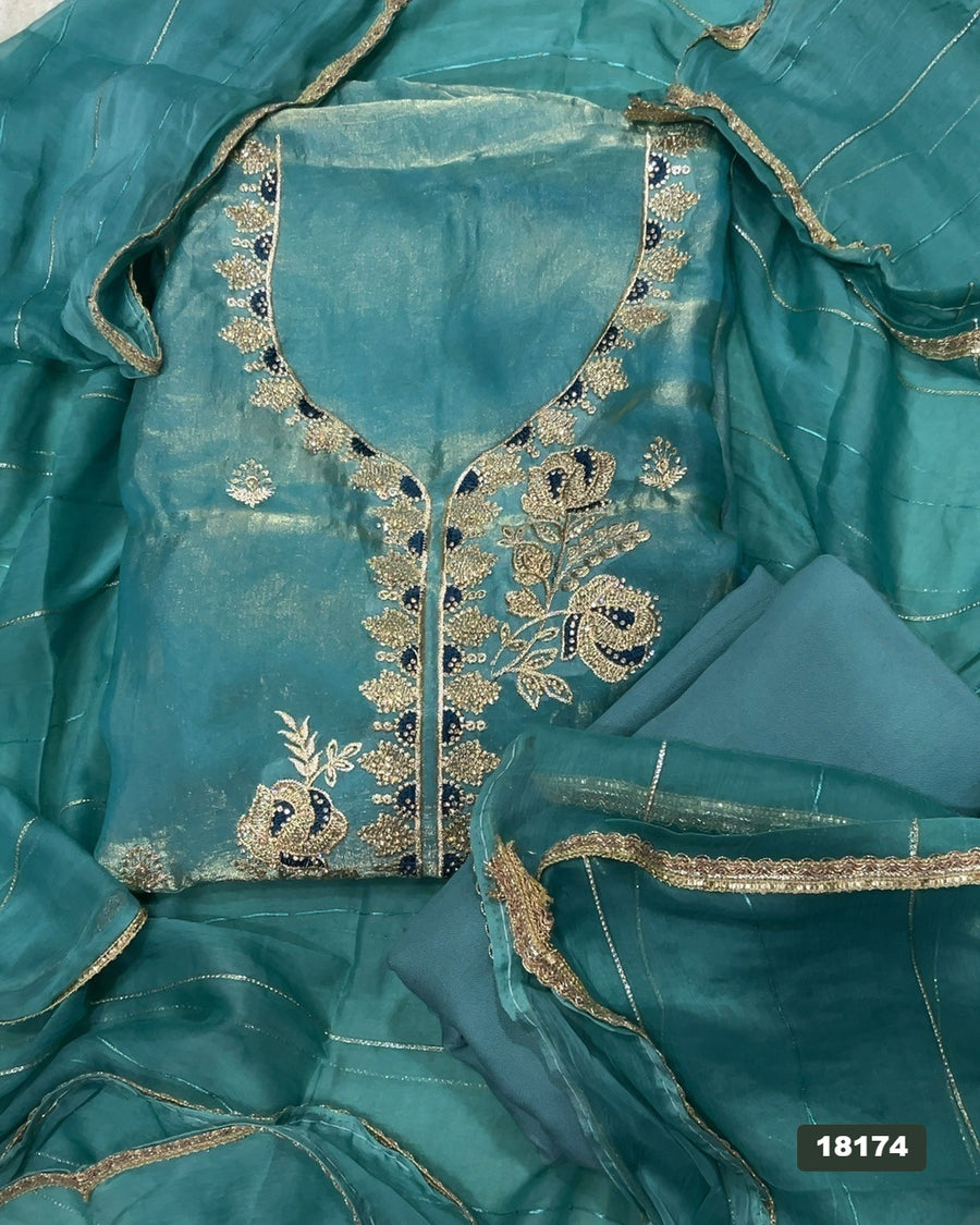 Silk Embroidery Suit Set