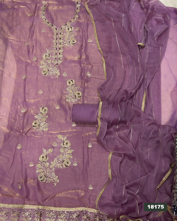 Silk Embroidery Suit Set