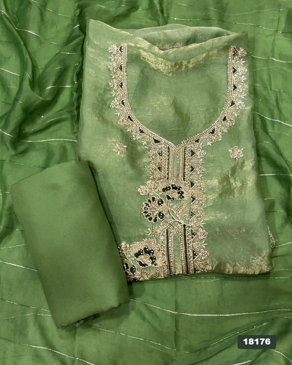 Silk Embroidery Suit Set