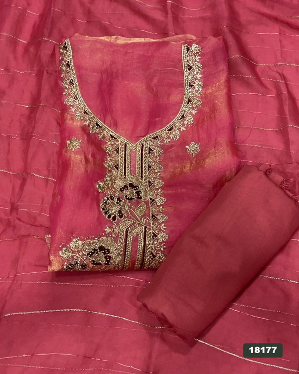Silk Embroidery Suit Set